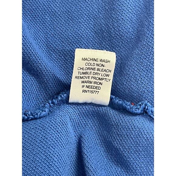 Perlis Polo Shirt Mens Medium Blue Embroidered Crawfish Logo Southern Preppy - Picture 10 of 14